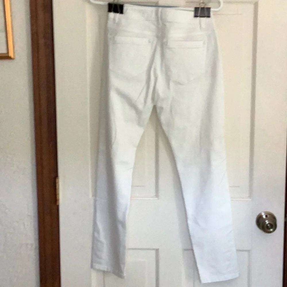 J Jill Denim Authentic Fit Slim Ankle White Jeans Pants 0 Petite 0P - Picture 3 of 9